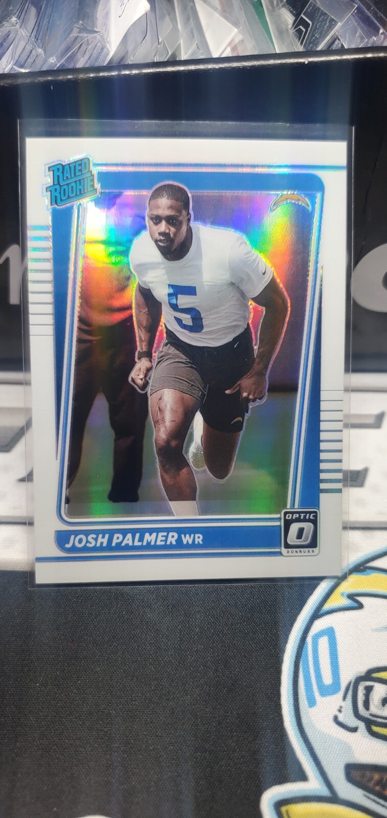2021 Donruss Optic Josh Palmer Rated Rookie Variation Holo Silver Prizm Chargers