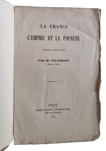 1860 / La France L'empire et la Papaute Question de Droit Public / Papacy Law - Picture 4 of 19