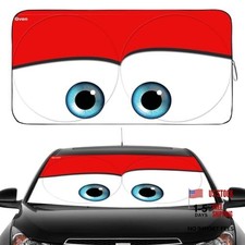Windshield Sun Shade Universal Fit for Car Window Small Universal Fit Red