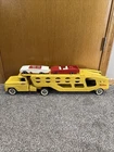 VTG Light Yellow Tonka Car Carrier with black ramp & Cars
