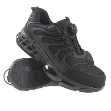MENS SAFETY SHOES LIGHTWEIGHT COMPOSITE TOE CAP  WORK TRAINERS LADIES BOOTS BLK