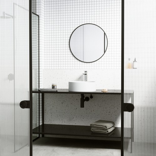 Vigo VG04018 Starr 15" L x 15" W x 5" H Circular Stone Composite - White - Picture 7 of 9