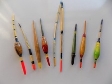 9 flotadores de pesca vintage hechos a mano
