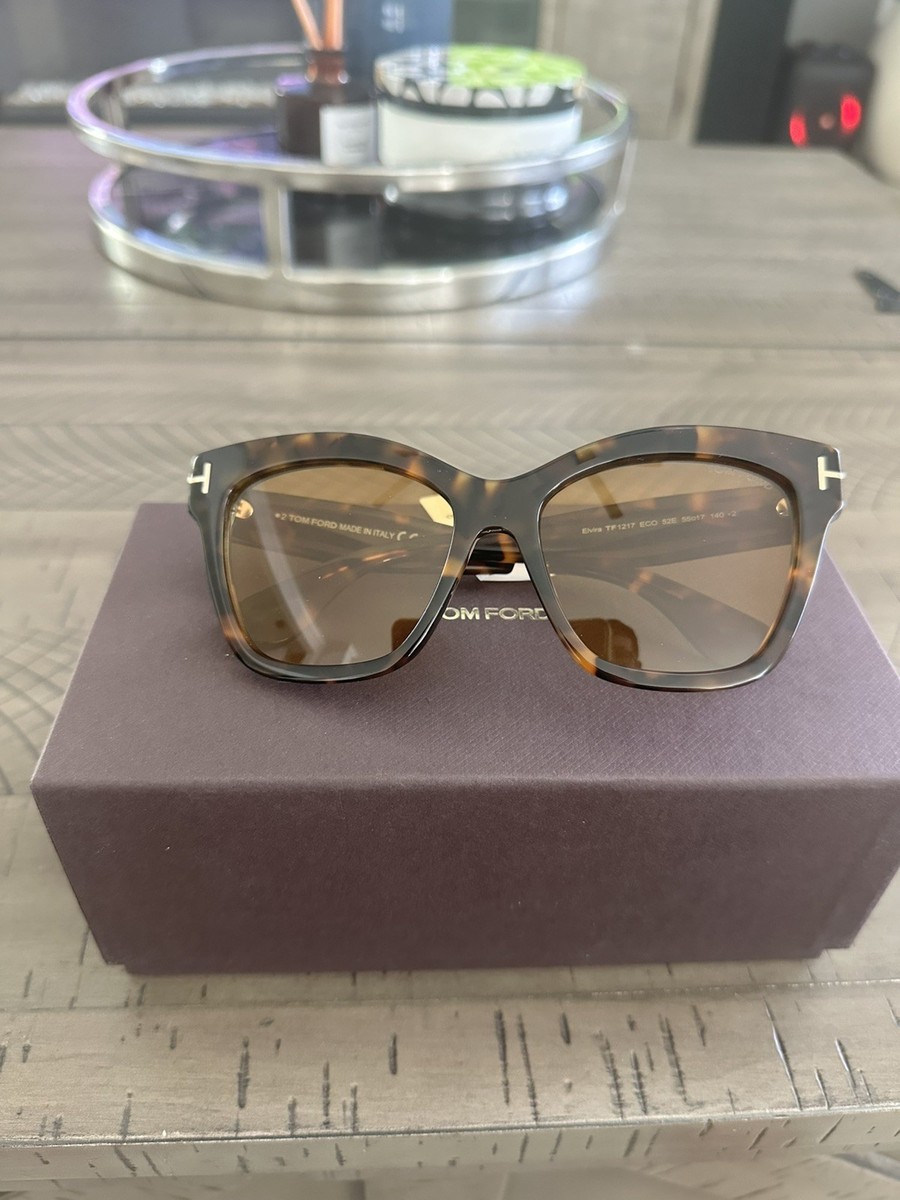 Tom Ford Sunglasses Elvira TF1217 55F Havana Butterfly w/ Gradient