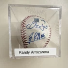 Randy Arozarena Autographed MLB Baseball Signed Ball in Display Case