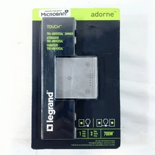 Adorne Touch 700W Tru-Universal Tap Dimmer with Microban 3-Way for All Dim Bulbs