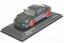 Minichamps 1/43 Porsche 911R 991 2016 Black Metallic Model Car