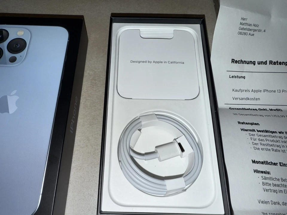 Apple iPhone 13 Pro 128GB Sierre Blue, Farbe Blau, OVP, Bastler (Display lose) - Bild 4 von 4