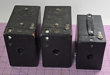 3 Eastman Kodak Brownie No 2A Box cameras - 2 Model Bs and a Model C