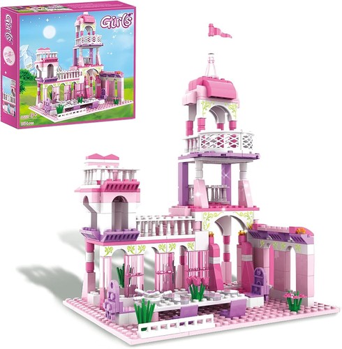 254 Stck. Rosa Palast Schloss Bausteine Set - Zauberhaftes Spiel für Mädchen 6+ - Bild 3 von 9