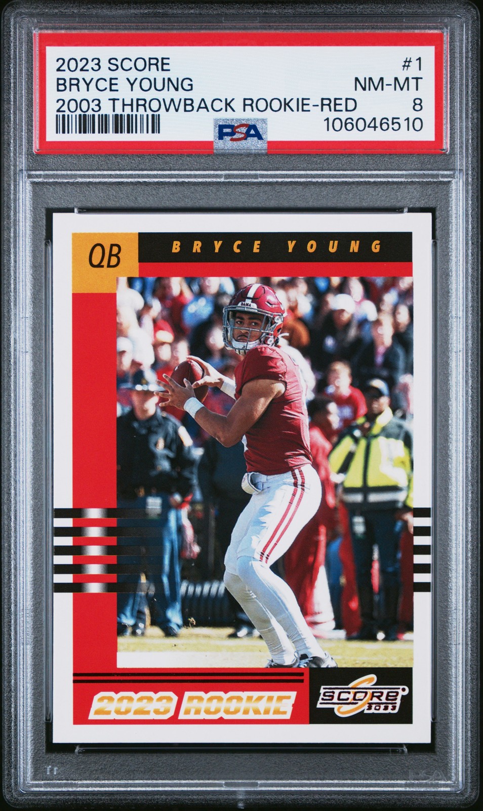 Bryce Young Panini Score 2003 Throwback Rookie #1 Red