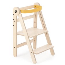 Mamatoyz Fold Torre di Apprendimento Montessori, Torre di Apprendimento Multiuso Pieghevole in Naturale