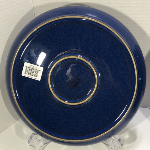 Denby Imperial Blue Coupe Dinner Plate Made in England 10” Set of 4 New Scratch - Picture 11 of 19