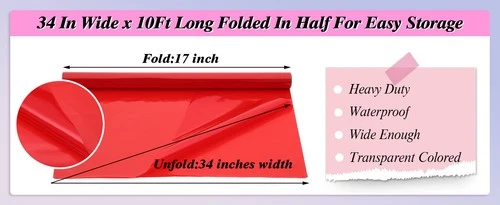 8 Rolls Colored Cellophane Wrap Extra Wide 34In x 10Ft image 8