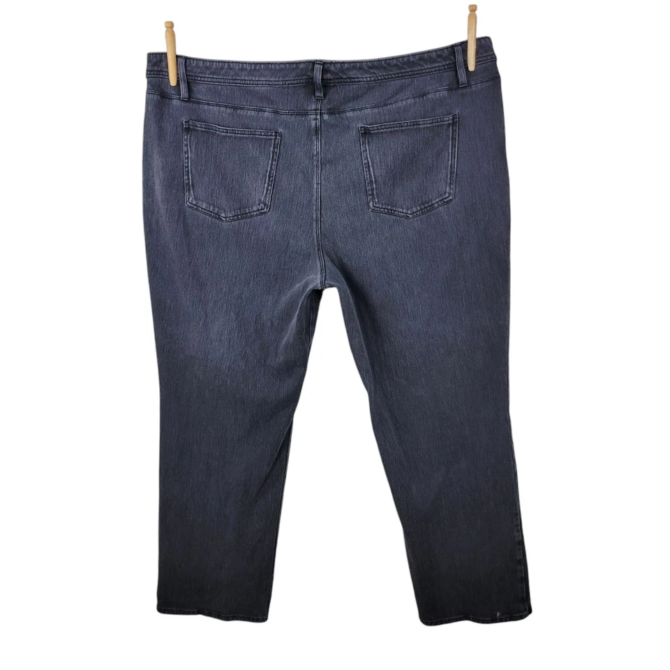 Pantalones de mezclilla elásticos Coldwater Creek negros Plus 22W 44x28 22 tobillo Foto 3 de 4