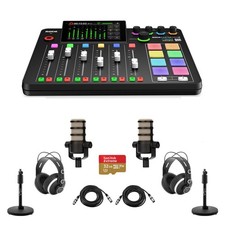 Rode RODECaster Pro II Integrated Audio Production Studio Console Bundle with 2x