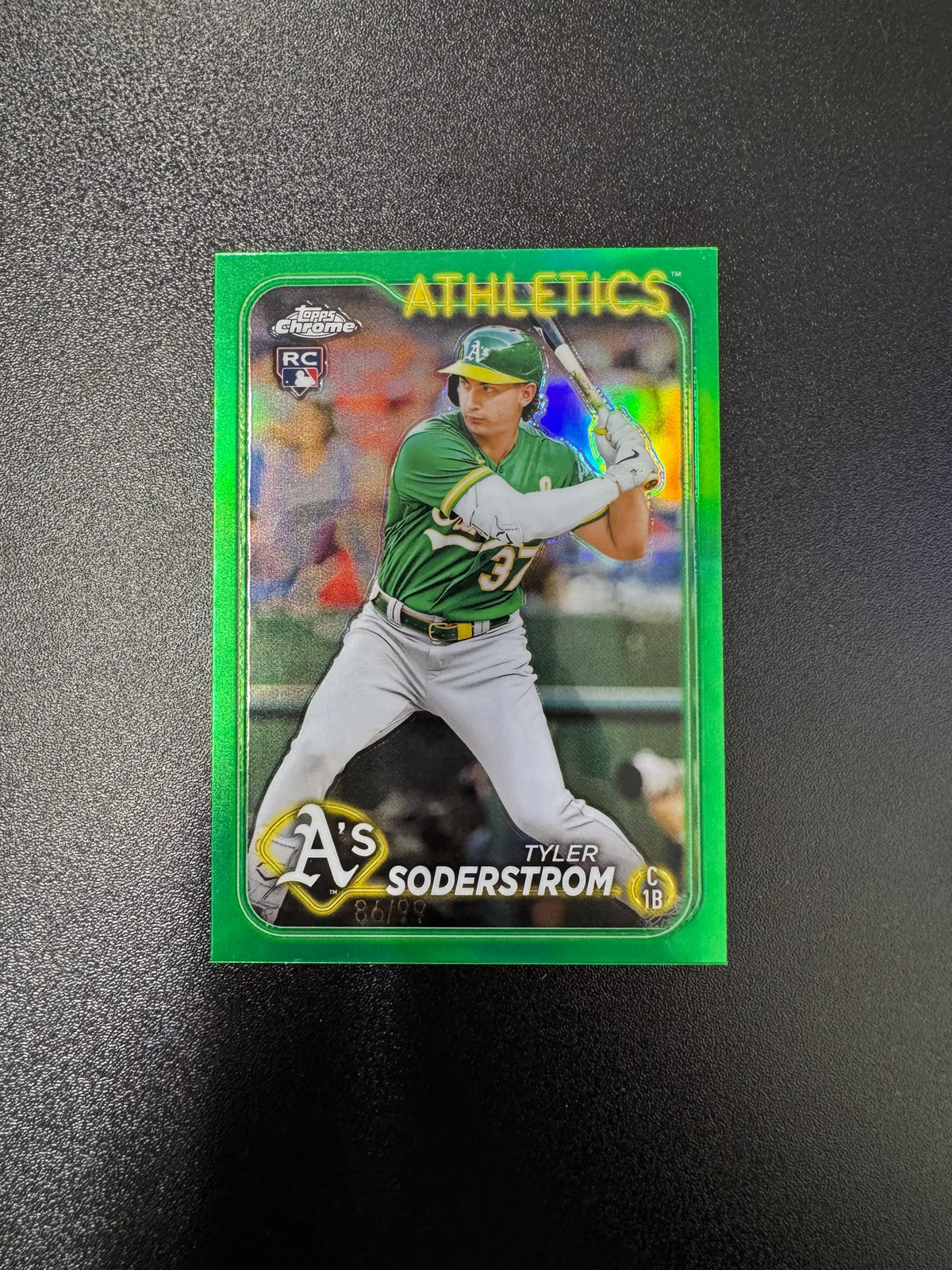 2024 Topps Chrome Tyler Soderstrom #298 Green Refractor RC 86/99