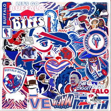 50pc Buffalo Bills Inspired Football Stickers-tool Box Car Lockers Phone