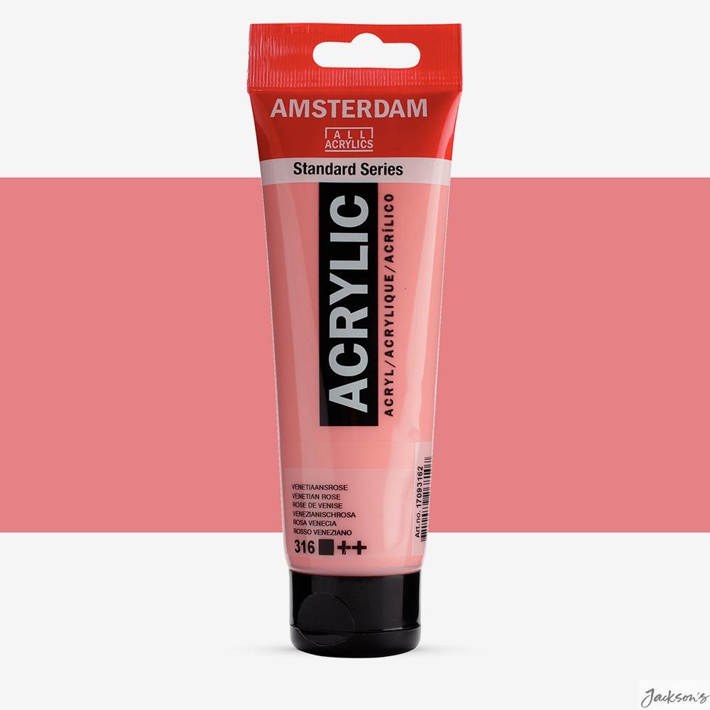 Royal Talens Amsterdam Standard Acrylic Paint Tube 120ml Venetian Rose