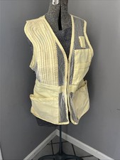 Vintage Scatter Gunner E.I.Anderson Shooting Vest Womens Size 18 Yellow Mesh
