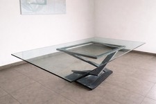 Table à manger en verre Roche