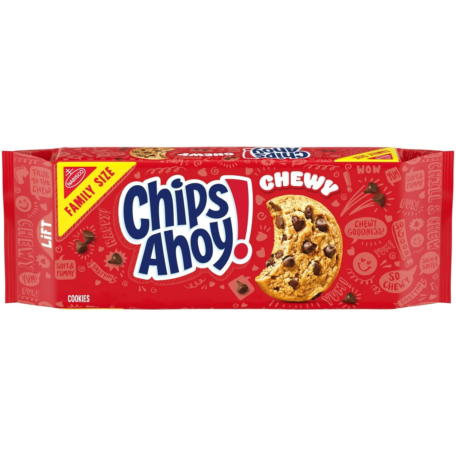 Chips Ahoy Chewy Cookies, Family Size Chocolate Chip, 19.5 oz 2 Pack