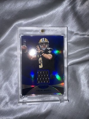 2013 Panini Certified Drew Brees #25 Mirror Blue /99 (MEM) (In-Person Auto)
