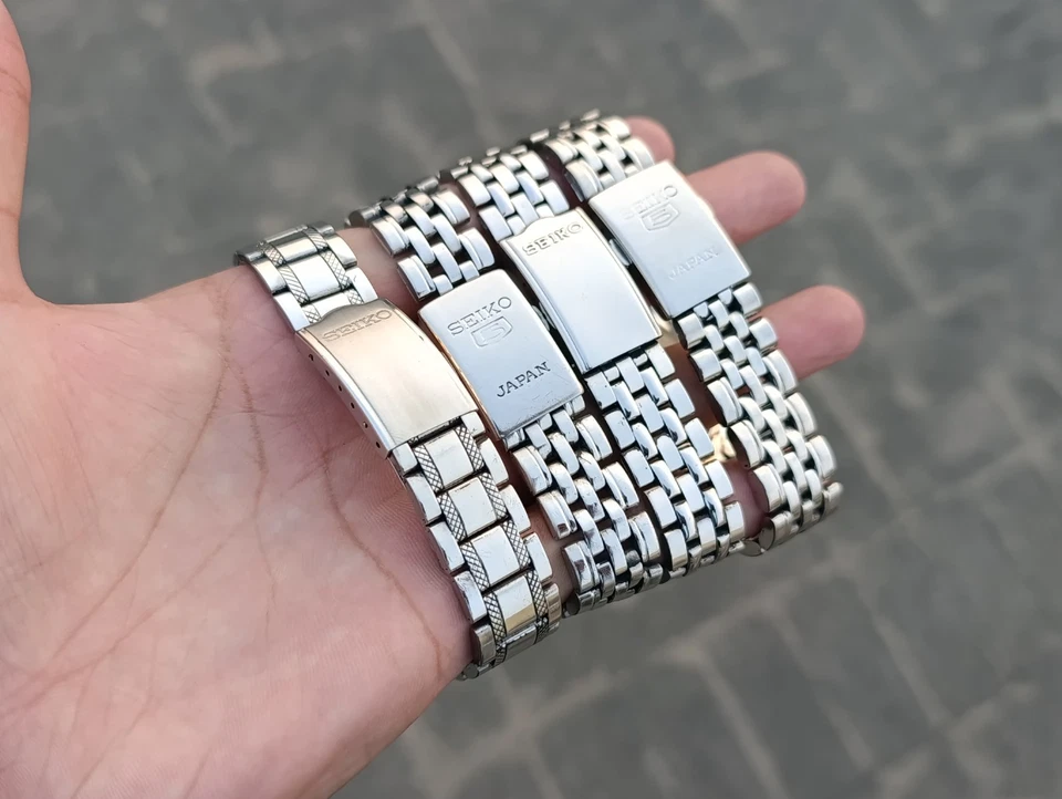 批量 4 件 复古 精工 5 赛车 自动 日期 SS 男式 日本腕表 — 第 2/4 张图片