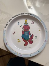 Barney Says Strike Up the Band - Children's Plate - Selandia - 1992 Lyons Group