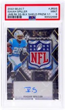 2022 Panini Select Isaiah Spiller #JRSIS Rookie Auto Black Shield  /1 PSA 9 RPA
