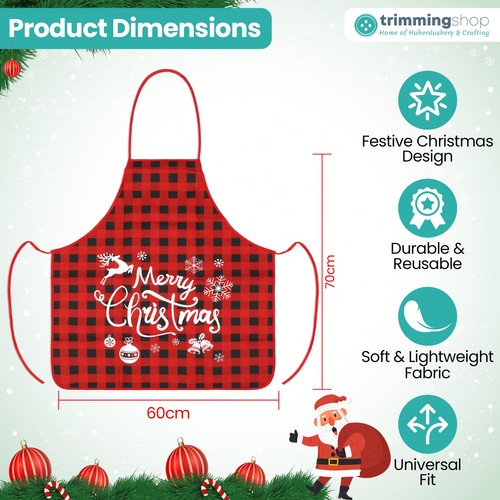 Christmas Adult Chef Apron Kitchen Cooking Baking Festive Fun Craft Xmas 2025 - Picture 12 of 37