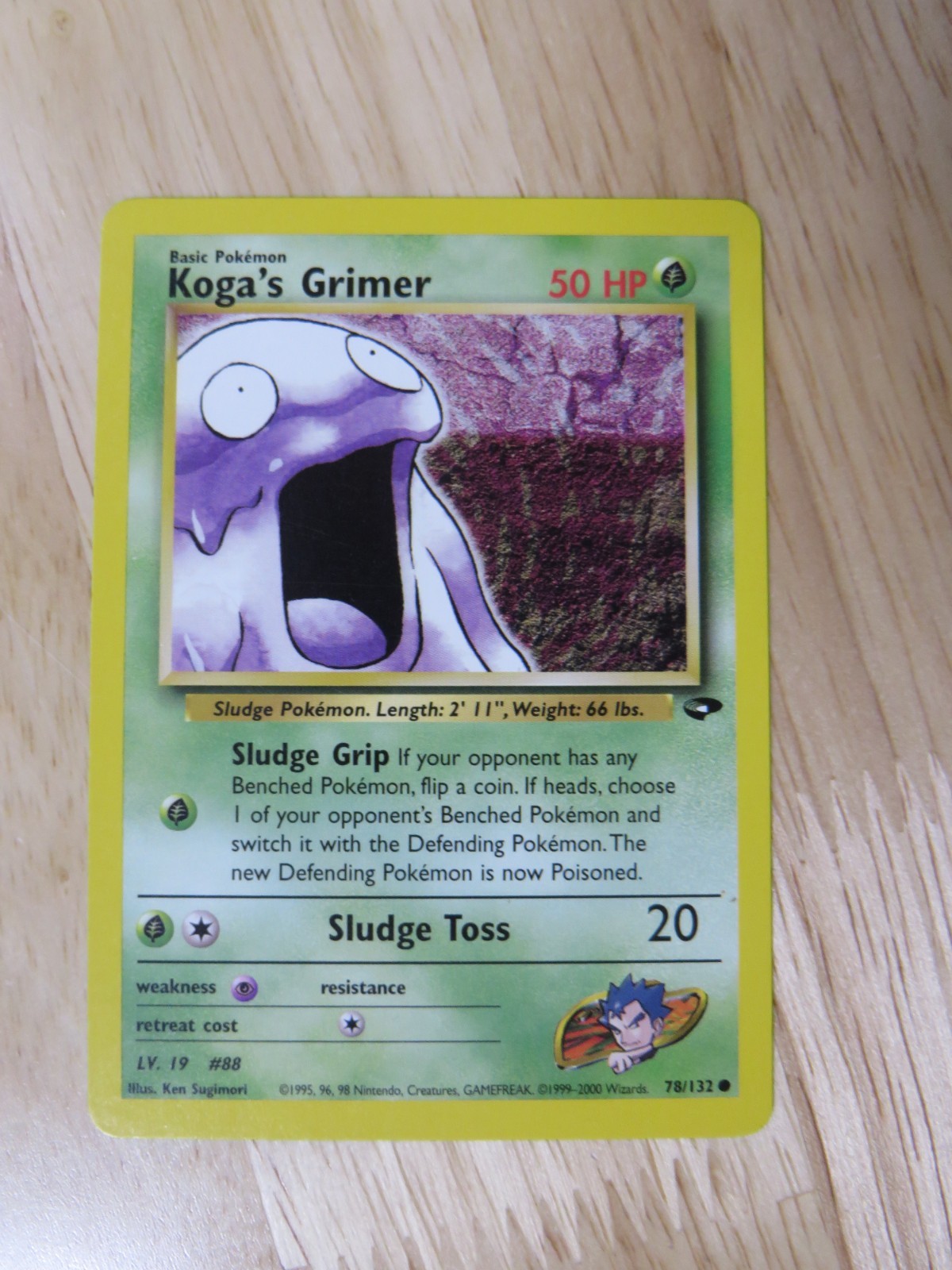 Pokemon TCG - Koga's Grimer 78/132 Gym Challenge Common LP