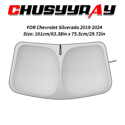 FOR Chevy Silverado 2019-2024 Windshield Sun Shade UV Rays Block Cover Shield