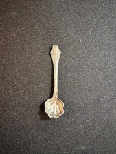 Vintage Sterling Silver Salt Cellar Spoon Shell Bowl