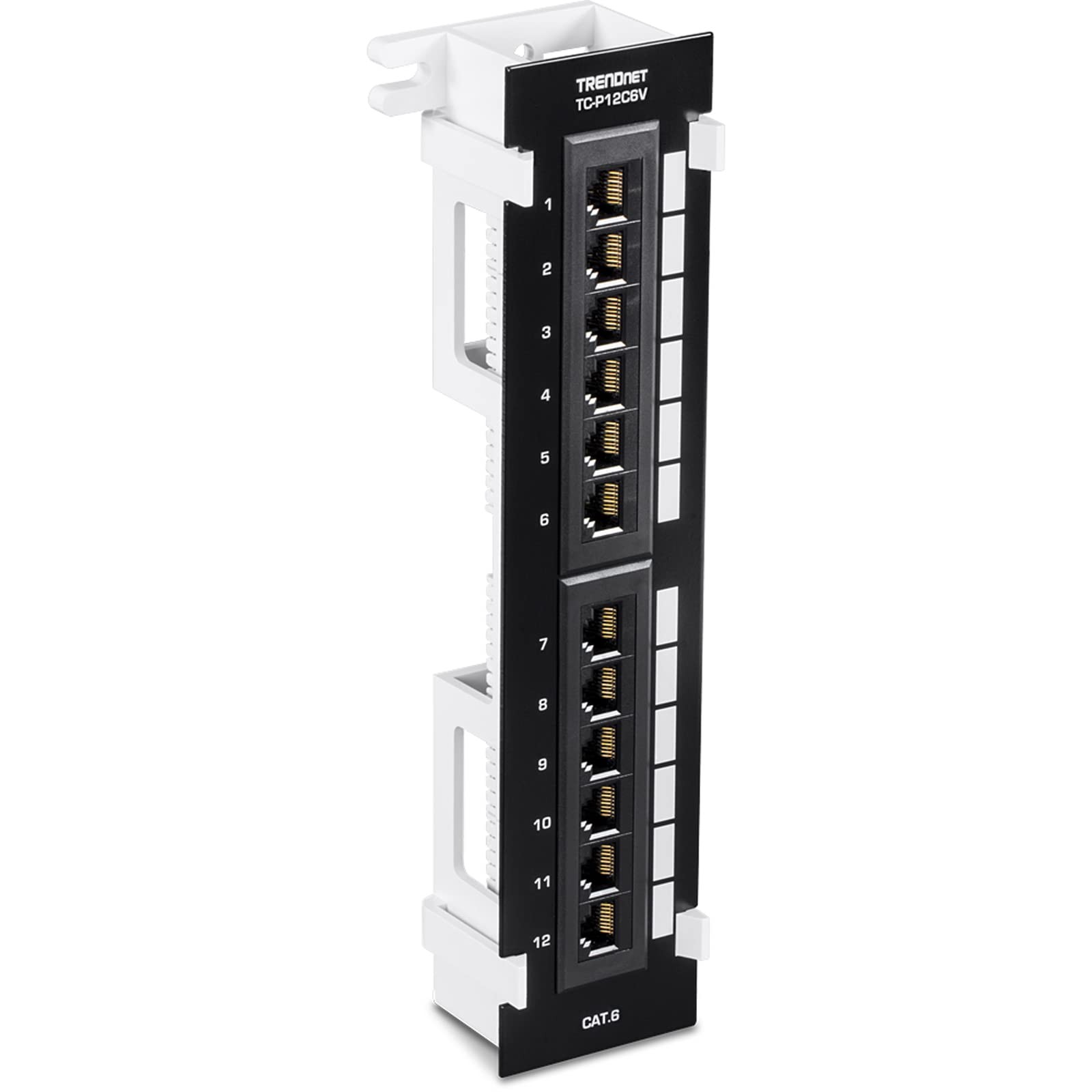 Panneau de brassage Cat6 12 ports TC-P12C6V fixe les coupures réseau par un raccord mural