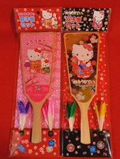 Sanrio Goods lot of 2 Hello Kitty Battledore Pink Black Collection Unopened