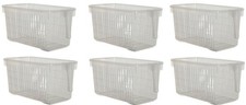 6 Clear Storage Caddy Baskets With Handle Easy Cupboard Storage Solutions