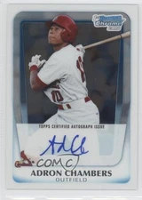 2011 Bowman Chrome Prospects Auto Adron Chambers #BCP90 Auto