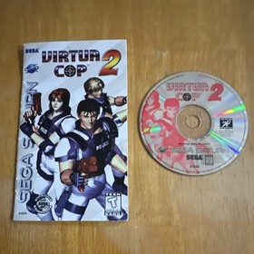 SEGA Virtua Cop 2 Sega Saturn NTSC-U/C Manual Shooter Virtua Cop Series