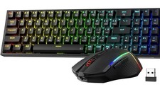 Redragon S136 Gaming Keyboard & Mouse Combo, 75% K628 Tri-Mode Wireless RGB