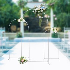 3 Pcs Metal Stand Wedding Arch Backdrop Stand For Ceremony Party Yard Home Decor