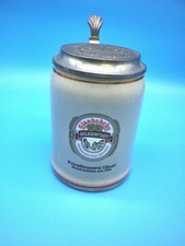 Bierkrug mit Zinndeckel 0,5 Liter Glaabsbr&auml;u Seligenstadt wit32