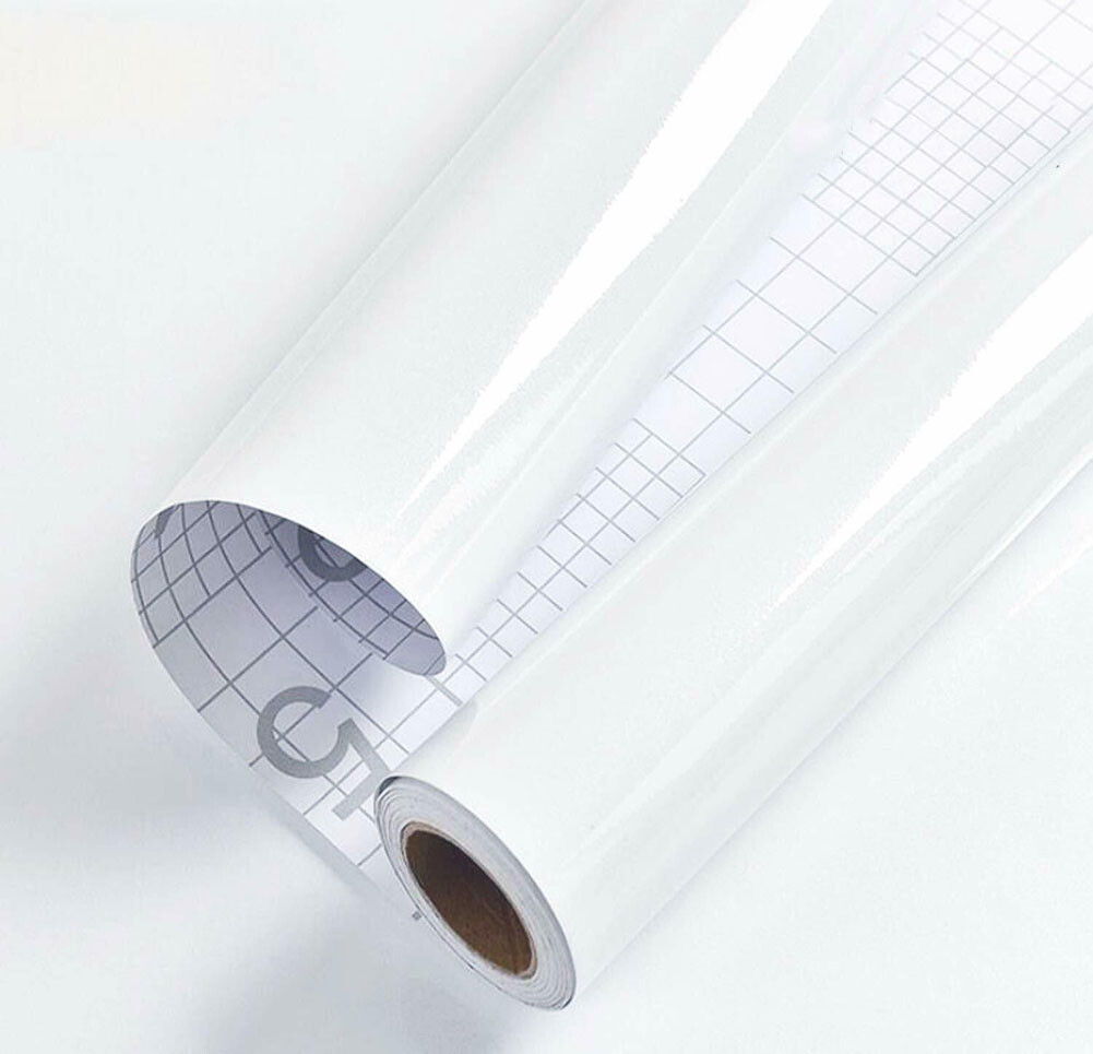 White Glossy Self Adhesive Wallpaper 