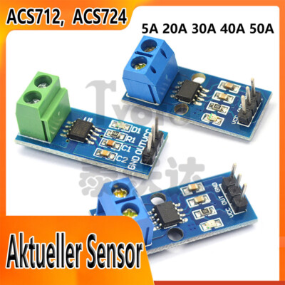 ACS712 5A 20A~50A Stromsensor Analog Current Hall Sensor Arduino Raspberry Pi
