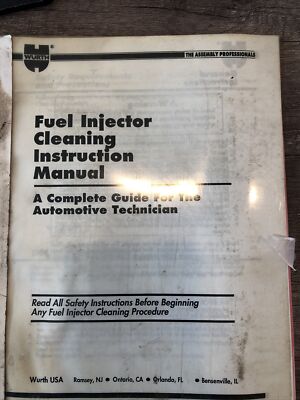 Rare Wurth fuel injector cleaning instruction manual