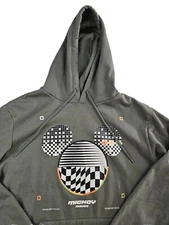 Disney Mickey Mouse Hoodie Men's Medium (38-40) Graphic Olive Green M  