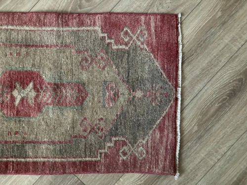 Turkish Rug, Vintage Rug,Doormat Rug, Boho Deco,Handmade Rug,Carpet 1,6 x 3,1 ft - Picture 7 of 8