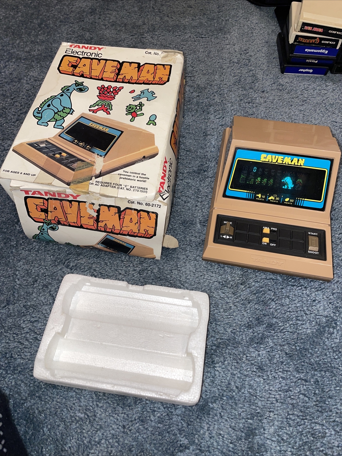 Vintage 1983 Radio Shack CAVEMAN ARCADE GAME Tandy Tabletop/Hand Held  WORKS! | eBay