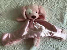 Baby Gund Pink Spunky Puppy Dog Comfy Cozy Security Blanket Plush Lovey Satin