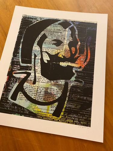 Zig Zag 10" x 12.25" Signed Numbered Art Print Street Stencil Spray Papers Vtg - Picture 4 of 7